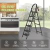 6 Step Folding Ladder 500lbs Capacity Heavy Duty Anti Slip Portable Step Stool for Home Workshop Warehouse Construction Painting Cleaning Shelf Tasks