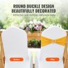 VEVOR Stretch Spandex Chair Sashes, Chair Slipcover and Stretch Chair Sash with Round Buckle, Elastic Chair Bands, Fitting Wedding, Holiday, Banquet,