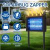 4500V Solar Mosquito Killer Lamp 4000mAh Rechargeable Insect Trap IP56 Waterproof Bug Zapper with 2 Modes & 3 Placement Options Metal Housing for Home