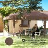 Outsunny 10' x 20' Outdoor Gazebo Pop Up Canopy Party Tent with Carrying Bag, Coffee