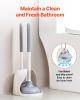 Toilet Brush and Plunger Set with PP Handle for Bathroom Deep Cleaning