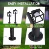 Outdoor Driveway Light Bollard Landscape Path Light with GX53 LED Bulb 120V Hard Wired 36514