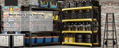 3000LBS Heavy Duty Storage Shelves,63"HMetal Garage Shelving, 4-Tier AdjustableGarage Organization Shelving Units, IndustrialShelving for Warehouse,Wo