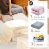 Large Foldable Storage Bag For Comforter Quilt Blanket Clothes Pillows Beddings Self Compression Organizer For Duvet Closet Storage Containers With Du