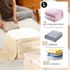 Large Foldable Storage Bag For Comforter Quilt Blanket Clothes Pillows Beddings Self Compression Organizer For Duvet Closet Storage Containers With Du