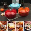Dutch Oven,Dutch Oven Pot with Lid,3 QT Enamel Dutch Ovens with Dual Handles,Cast Iron Pot for Braiser,Cooking,Gifts for Family