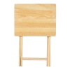 Indoor Single Folding TV Tray Table Natural L 19 x W 15 x H 26 inches.