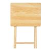 Indoor Single Folding TV Tray Table Natural L 19 x W 15 x H 26 inches.