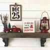Christmas Decor Red Truck Christmas Wooden Box Signs Buffalo Plaid Christmas Decorations Christmas Decor for Home Office Bedroom Fireplace Car Tiered
