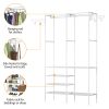 Garment Rack Heavy Duty Metal Shoe Clothing Organizer Shelves Freestanding Multifunctional Clothes Wardrobe