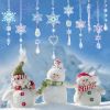 Crystal Ornaments Christmas Tree Decorations - 21pcs Christmas Tree Ornaments Sparkling Dazzling Festival Party Decoration Crystal Snowflake Design Ha