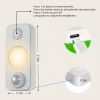 4PCS LED motion-sensing bulb, rechargeable cabinet light, stick-on wireless LED night light, under drawers, shelves, and cabinets, warm white, with US